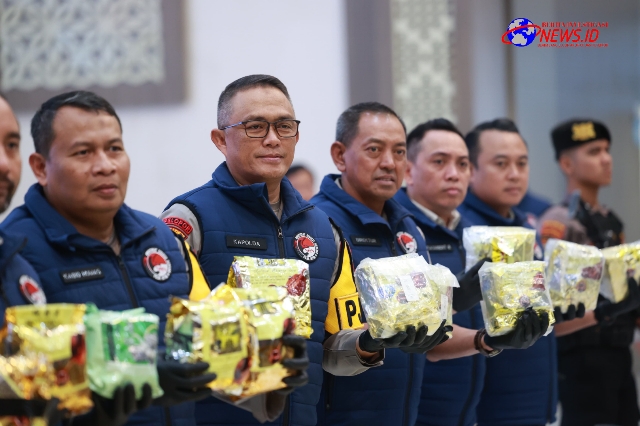 Polda Jatim Berhasil Ungkap Peredaran Sabu 84 Kg Amankan Dua Tersangka Jaringan DPO Internasional FP