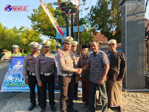 Operasi Patuh Semeru 2024, Polantas Ngawi Pasang Convex Mirror