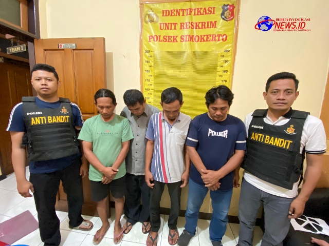 Empat Pelaku Judi Online Berhasil Diringkus Unit Reskrim Polsek Simokerto