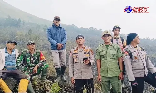 Polri dan Tim Gabungan Berhasil Padamkan Kebakaran Hutan di Lereng Arjuno Malang