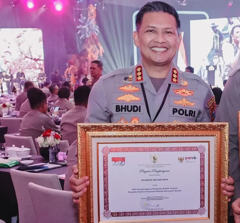 Polresta Malang Kota Kembali Raih Penghargaan Layanan Ramah Kelompok Rentan Terbaik Dari KemenPAN-RB