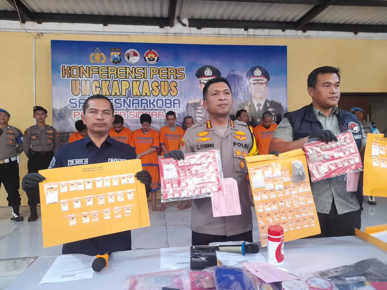 Polresta Sidoarjo Berhasil Ungkap Kasus Sindikat Narkoba Kambuhan