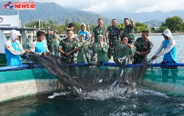 Pangdam Panen Bandeng Keramba, Hasil Budidaya Kodim Buleleng