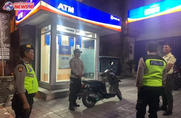 Pastikan Situasi Pamobvit, Patroli Biru Sambangi Bank BRI Unit Mambal