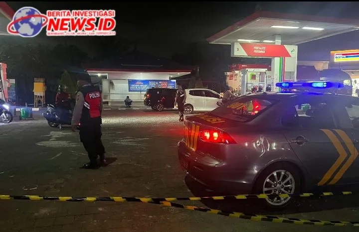 Sambangi SPBU Kapal, Unit Patroli Polres Badung Sampaikan Pesan Kamtibmas 