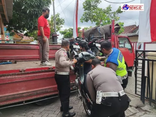 Polres Tulungagung Amankan Puluhan Motor Milik Pelajar Yang Diduga Akan Tawuran