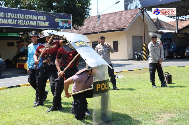Jelang Pilkada 2024 Polres Mojokerto Kota Tingkatkan Kemampuan Dalmas