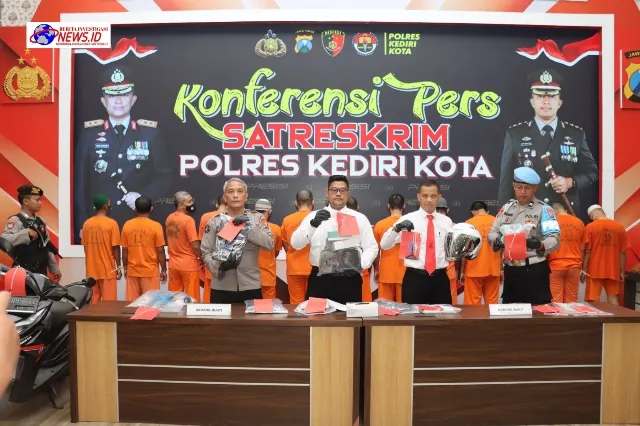 Polres Kediri Kota Ungkap 8 Kasus Pengeroyokan Hingga Curanmor Selama Bulan Juli 2024