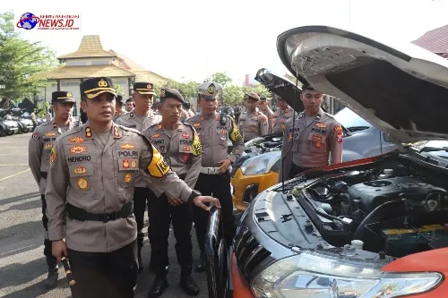 Kapolres Sampang Cek Ranmor Dinas, Pastikan Siap Dipakai Pengamanan Pilkada 2024
