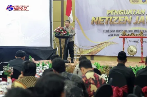 Jogo Jatim, Bidhumas Polda Jawa Timur Bersama Netizen Deklarasi Pilkada Aman dan Damai 2024