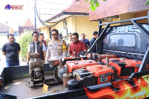 Respon Cepat, Polisi Berhasil Amankan Lima Tersangka Komplotan Pencuri Diesel di Ngawi