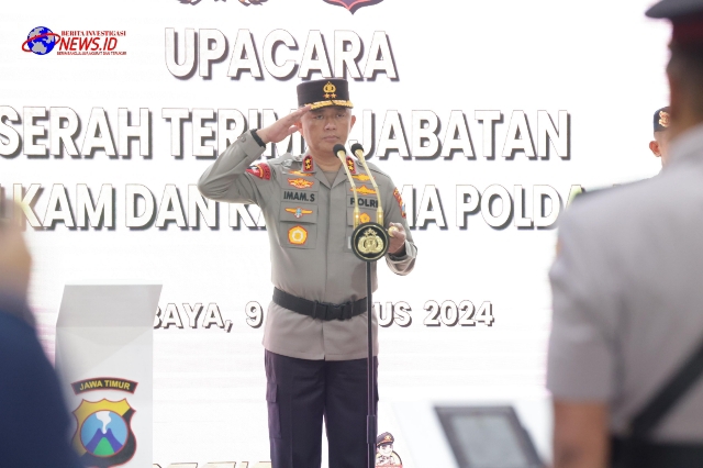 Irjen Pol Drs Imam Sugianto,M.Si Pimpin Sertijab Dua Pejabat Utama Satuan Kerja Polda Jawa Timur