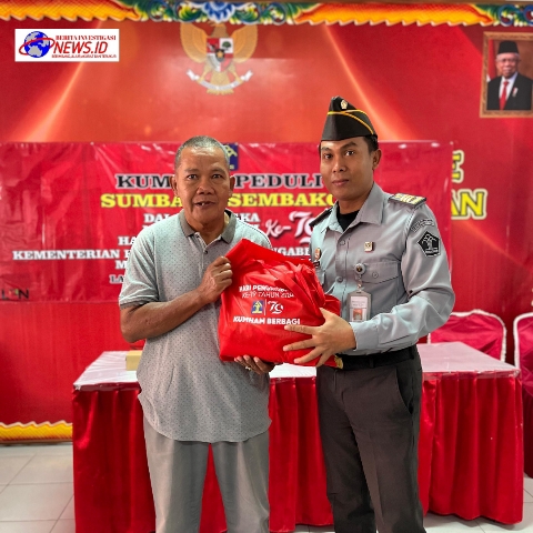 Lapas Narkotika Kelas IIA Pamekasan Gelar Program Kumham Peduli, Berbagi Melalui Bakti Sosial