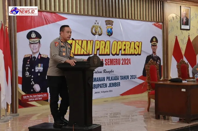 Polres Jember Gelar Latihan Pra Operasional Mantap Praja Semeru 2024 Siapkan Pengamanan Pilkada