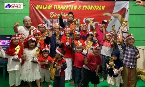 Warga Simowau Sidoarjo Rayakan Malam Tasyakuran Untuk Peringati HUT RI ke 79 Dengan Meriah