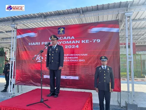 Lapas Narkotika Kelas IIA Pamekasan Kanwil Kemenkumham Jatim Gelar Upacara Hari Pengayoman Ke-79
