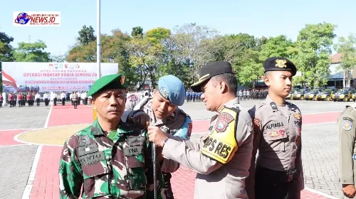 Pimpin Gelar Pasukan Operasi Mantap Praja Semeru 2024, Kapolres Nganjuk Ingatkan Anggotanya Untuk Waspada Terhadap Potensi Konflik