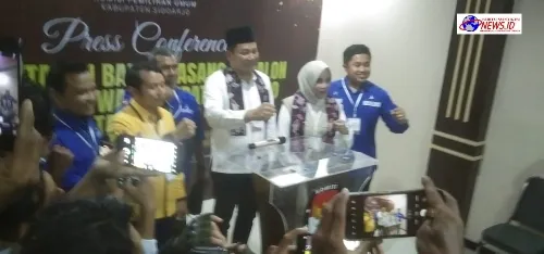 Diusung Oleh Tiga Partai Besar Pasangan Subandi-Mimik Mendaftarkan Diri ke KPU Sidoarjo