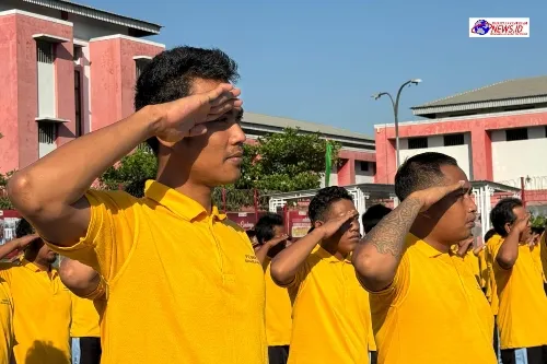 Wujudkan Disiplin dan Kepatuhan WBP Lapas Narkotika Kelas IIA Pamekasan di Latihan PBB