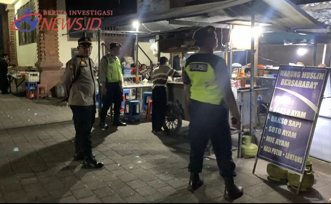 Pantau Kegiatan Pasar Malam, Personil Polsek Abiansemal Laksanakan Patroli Dialogis 