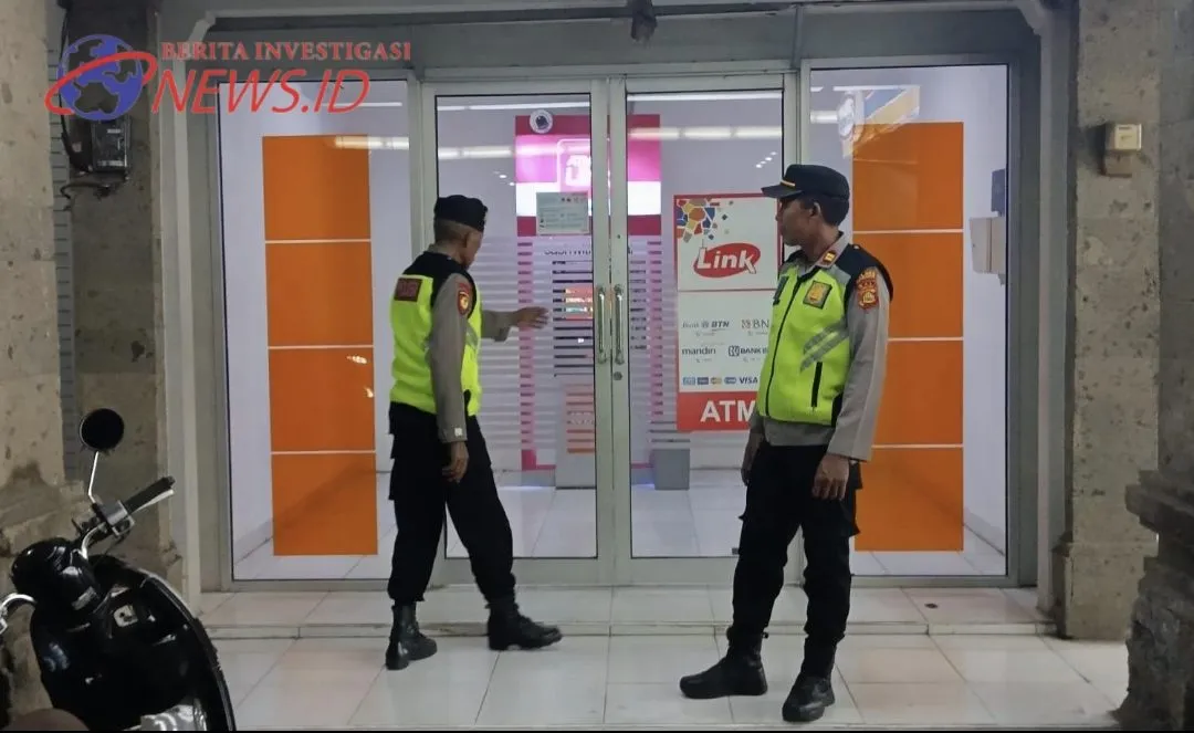 Patroli Biru Polsek Abiansemal Sambangi ATM BNI, Antisipasi Kejahatan Skimming