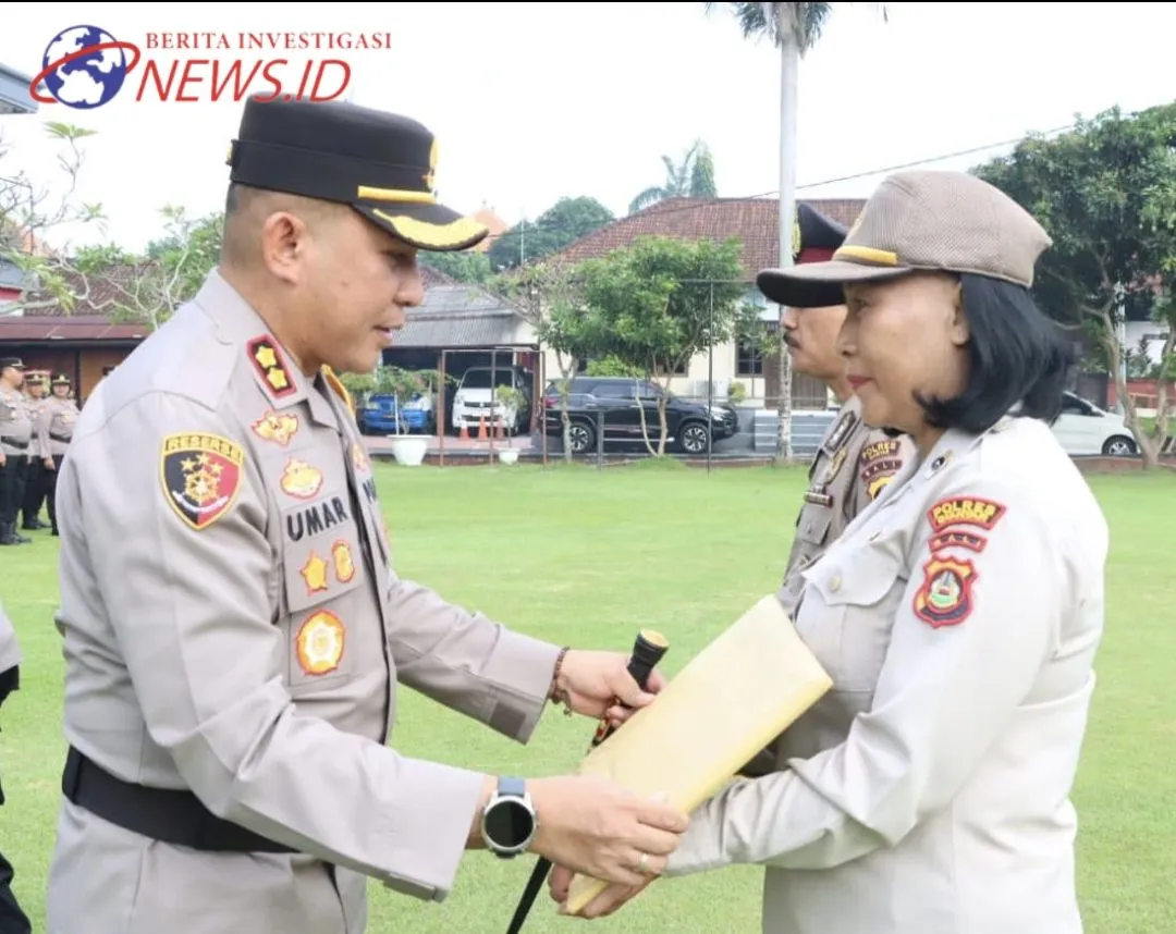 Kapolres Pimpin Upacara Pelepasan PNPP Polres Gianyar yang Memasuki Purna Bhakti 