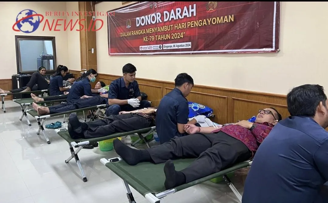 Pegawai Kemenkumham Bali Berjibun Donor Darah, Sambut Hari Pengayoman ke 79