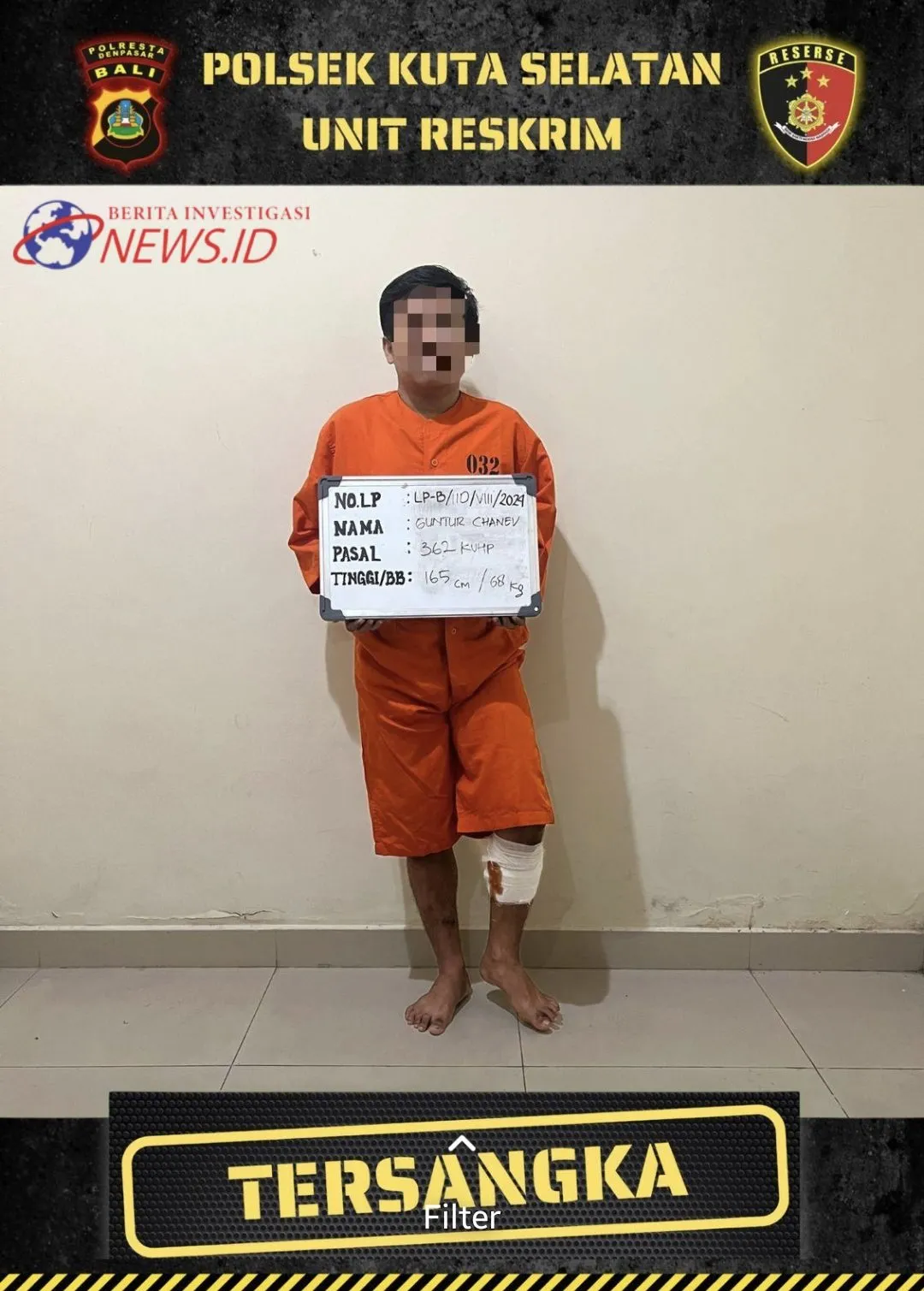 Spesialis Curanmor dan pencurian HP 12 TKP di Kuta Selatan Berhasil di Ringkus