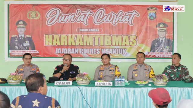 Kapolres Nganjuk Gaungkan Program Nusantara Cooling System di Acara Jum’at Curhat