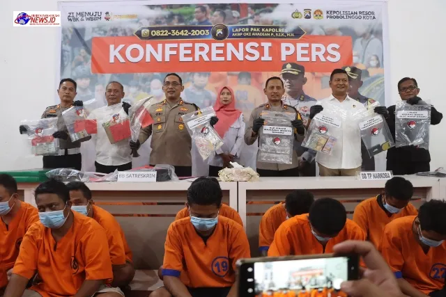 Polres Probolinggo Kota Berhasil Ungkap 21 Kasus Tindak Kriminal Selama Tiga Bulan Terakhir