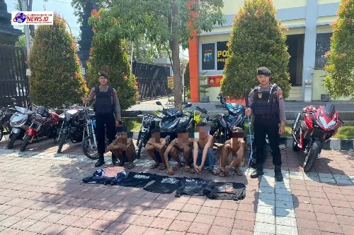 Polres Gresik Amankan Gerombolan Pemuda Bawa Sajam Diduga Hendak Tawuran