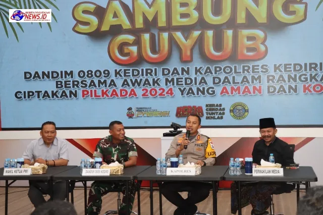 Cooling System, Kapolres Kediri Kota dan Dandim 0809 Gelar Sambung Guyub Bersama Awak Media