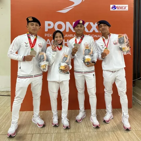 Brimob Raih Medali Perunggu Cabor Muaythai PON XXI Aceh-Sumut