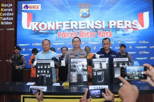 Polres Blitar Kota Berhasil Ungkap Kasus Narkoba, Ribuan Butir Okerbaya dan Tersangka Diamankan