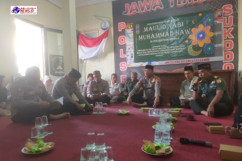 Polsek Sukodono Gelar Peringatan Maulid Nabi Muhammad SAW Untuk Wujudkan Pemilukada Aman dan Sukses