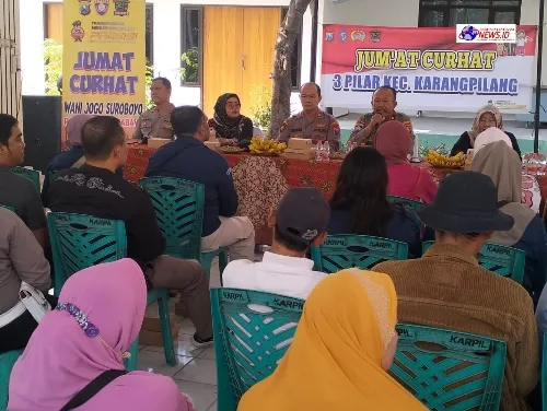 Polrestabes Surabaya Ajak Warga Karang Pilang Berdialog Dalam Jumat Curhat, Jelang Pilkada 2024