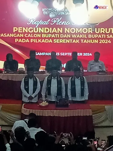 KPU Sampang Gelar Penetapan Pengambilan Nomor Urut Bacabup dan Wacabup Kabupaten Sampang 2024