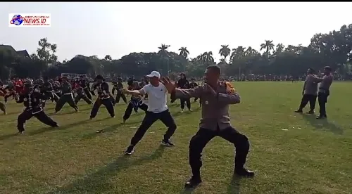Cooling System Jelang Pilkada, Polisi Ajak Latihan Bersama Paguyuban Pencak Silat