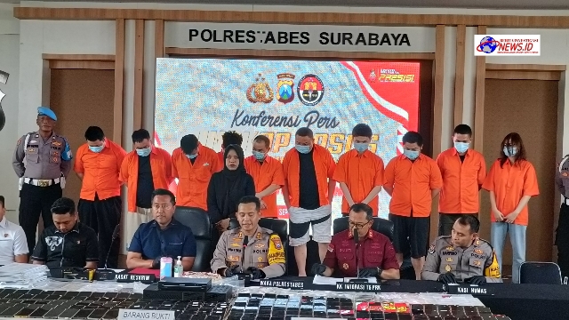 Satreskrim Polrestabes Surabaya Berhasil Ungkap Kasus Sindikat Penipuan Online Modus Scamming dan Love Scamming 