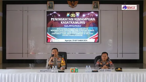 Polres Nganjuk Gelar Latkatpuan Satkamling Dukung Pengamanan Pilkada Serentak 2024 di Jatim