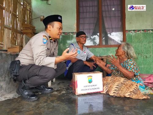 Peduli Sesama, Polsek Kedungwaru Berbagi Rezeki Kepada Warga Yang Membutuhkan
