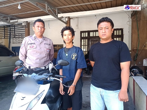 Polsek Kenjeran Amankan Pelaku Curanmor Yang Terekam CCTV di Kedinding