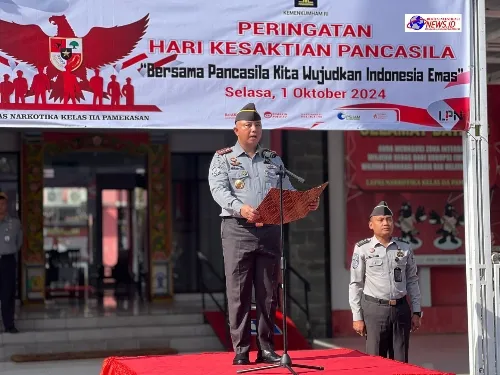 Lapas Narkotika Kelas IIA Pamekasan Kanwil Kemenkumham Jatim Gelar Upacara Hari Kesaktian Pancasila