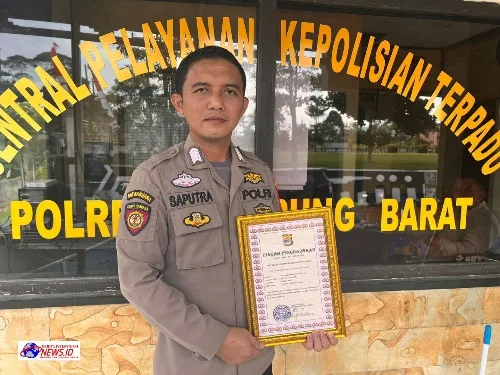 Tangkap Pelaku Curanmor Saat Lepas Dinas, Personel Polda Lampung Dapat Hadiah Sekolah Inspektur Polisi Dari Kapolri