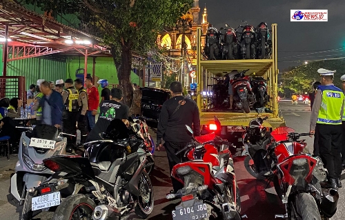 Operasi Cipkon, Polisi Amankan 47 Motor Diduga Balapan Liar di Surabaya