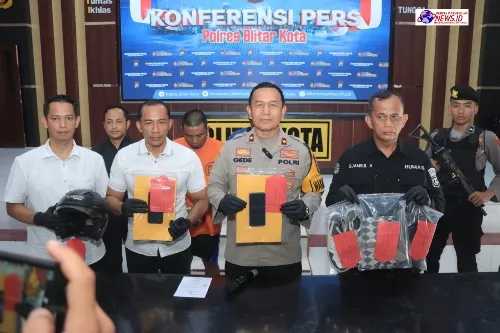 Polres Blitar Kota Berhasil Amankan Pelaku Begal Dengan Modus Kempes Ban