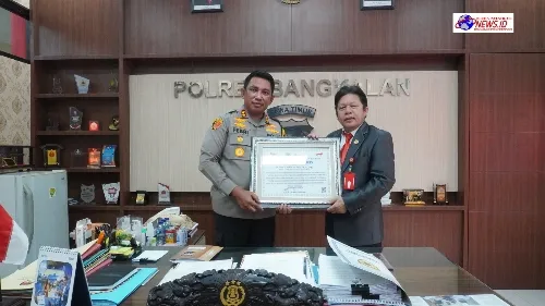 Nilai Kinerja Kepolisian, Lemkapi Berikan Apresiasi Presisi Award Kepada Kapolres Bangkalan