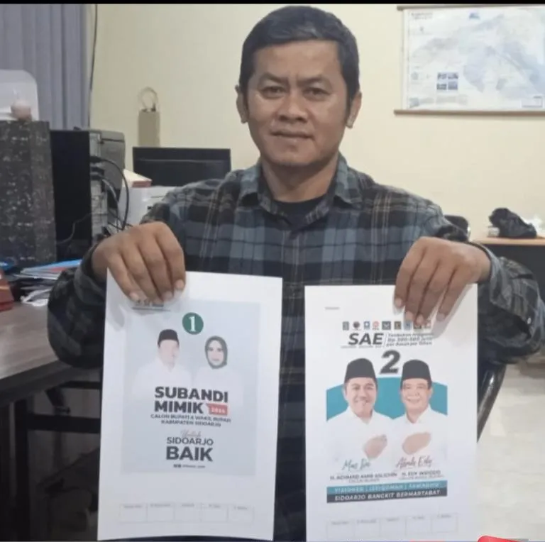 KPU Sidoarjo Siapkan Jutaan APK dan BK Paslon Pilkada 2024