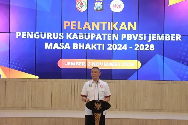 Kapolda Jatim Lantik Pengurus PBVSI Kabupaten Jember Masa Bhakti 2024-2028