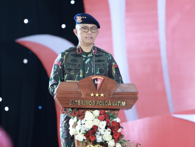Gelar Tasyukuran HUT ke-79 Korps Brimob Polri, Kapolda Jatim Tekankan Lima Hal Untuk Wujudkan Asta Cita